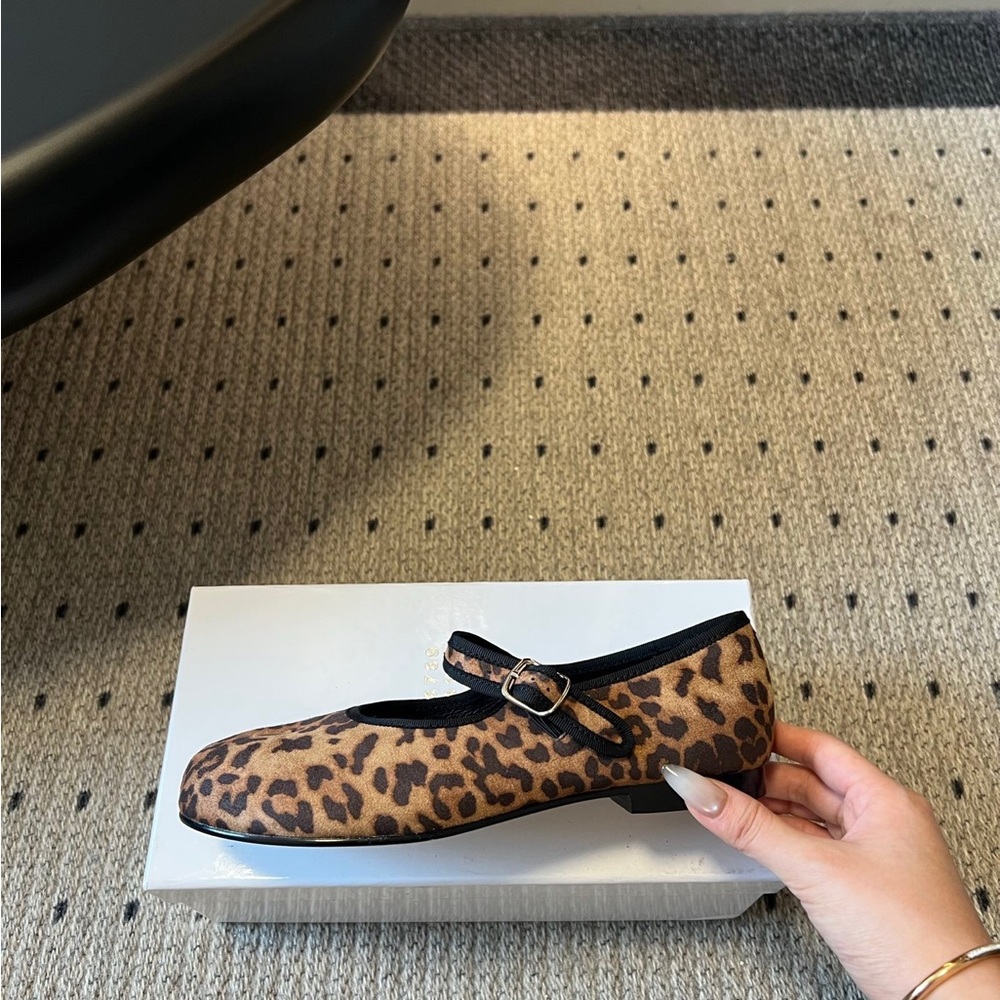 Maison Martin Margiela Leopard Print Tabi Mary Jane Flats - Brown/Black - Picture 4 of 8